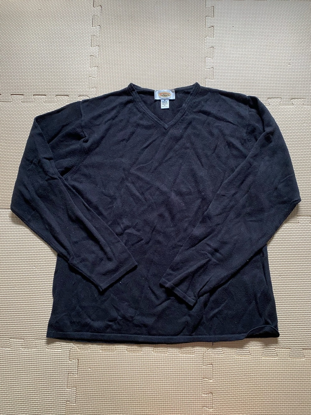 Talbots Women’s Black V-Neck Long Sleeve Shirt Size Medium